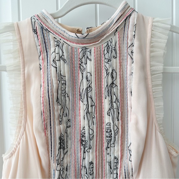 Anthropologie Geisha Designs Renoir Pleated Mini Dress - Picture 4 of 15